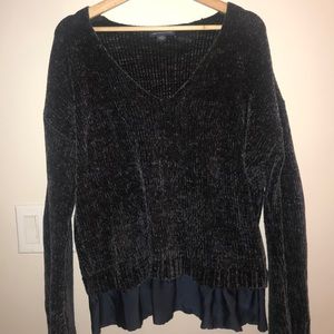 AE Bell Sleeve Layered Chenille Sweater
